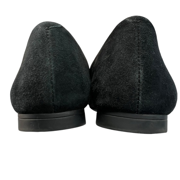 Vionic Posey Black Suede Perforated Pointed Toe Flats Women's Size 6.5 - Picture 7 of 11